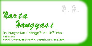 marta hangyasi business card